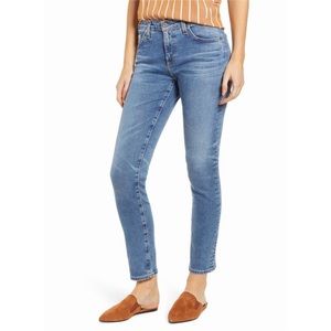 AG Prima Mid Rise Cigarette Jeans Size 27 Blue Wash Made in USA
